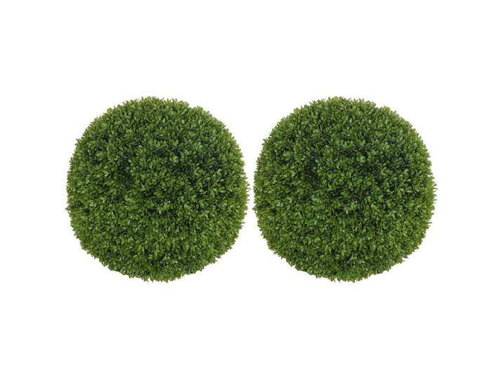Homcom 2ER Set künstliche Buchsbaumkugel 40 cm Kunstpflanze für Wohnzimmer Geschenk, Waldgrün, Kunststoff, 40 cm, Dekoration, Blumen & Blumentöpfe, Kunstpflanzen