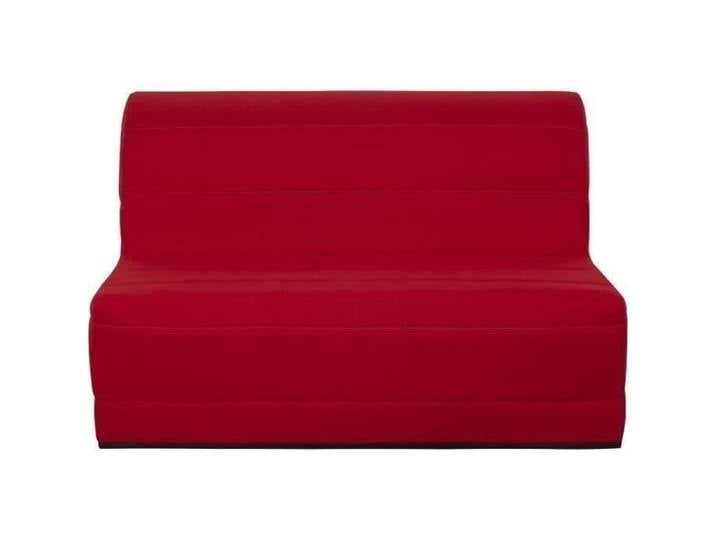 Banquette BZ 140x190 - Tissu rouge - MELISSA