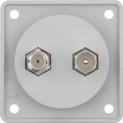 Berker Antennen Verbinderdose grau/matt, TV/SAT 845632506