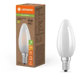 Ledvance E14 Effiziente dimmbare LED Kerzenlampe Classic 2,5W wie 40W 2700K warmweißes Licht