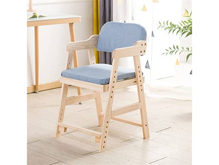 Verstellbare Kinderstühle Mit Armlehne, Massivholz-Kinderarbeitsstuhl, Esszimmerstuhl, 6 Höhenverstellbar, Kinder-Esszimmerstuhl, Geeignet Für Schüler Im Alter Von 3 Bis 18 Jahren