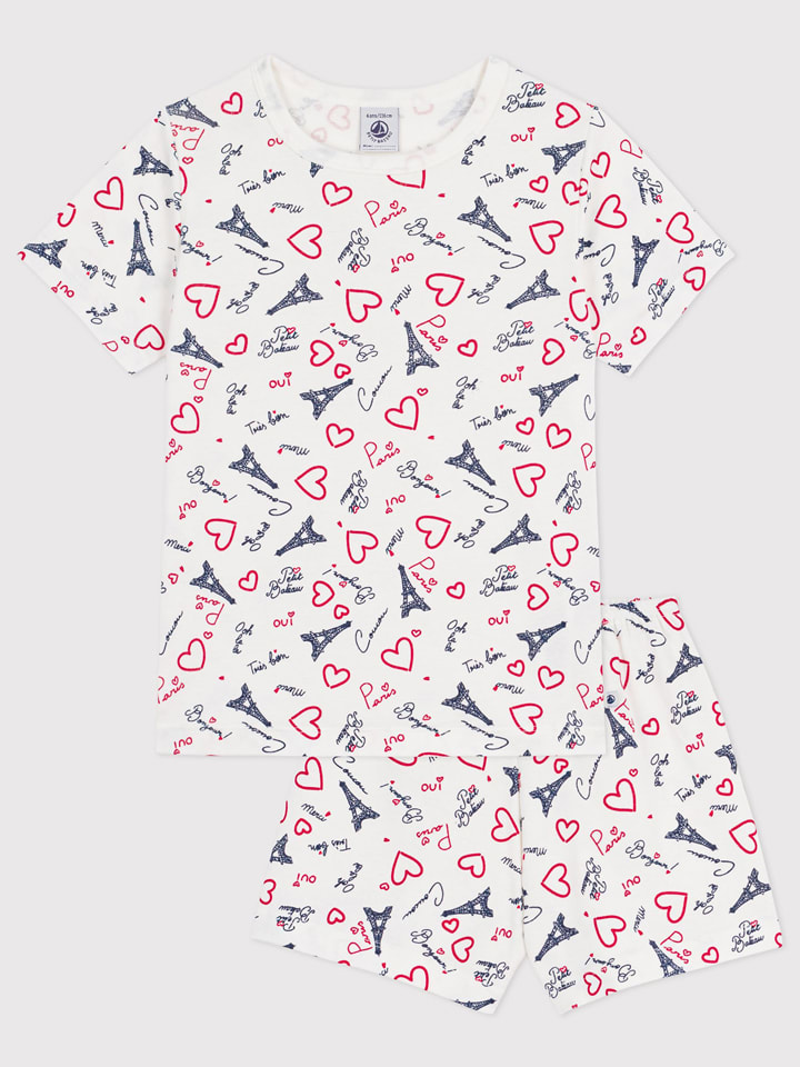 PETIT BATEAU Pyjama in Weiß - 128