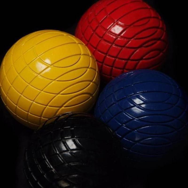 Uber Games Pack de 4 boules de croquet en bois 340g - couleurs primaires - Uber