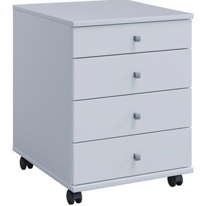 VCM Rollcontainer Lona Mini 914420, aus Holz, weiß, mit 4 Schubladen