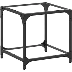 vidaXL Couchtisch mit Glasplatte Transparent 40x40x40 cm Stahl