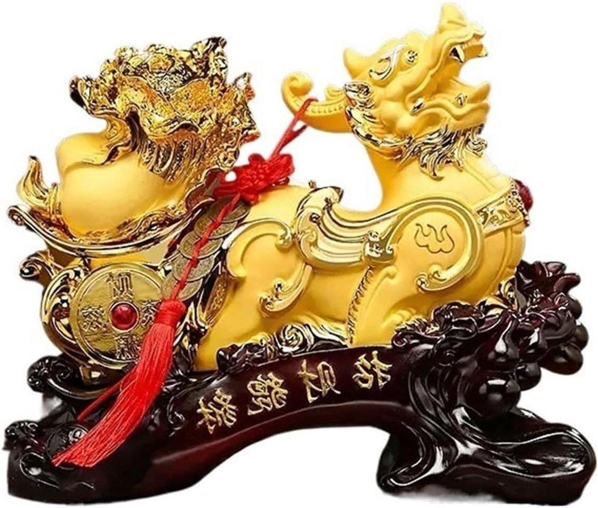 Gouden God van Fortuin Beeld voor Feng Shui Decoratie, 42 cm Hoog