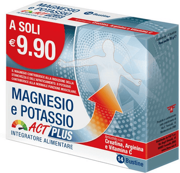 Linea Act Magnesio Potassio Act Plus Integratore di Sali Minerali 14 Bustine