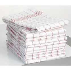 Dyckhoff Karo Geschirrtücher 50 cm  x 70 cm rot