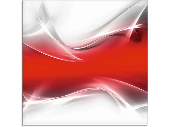 Glasbild ARTLAND Kreatives Element , rot (farbe bild(er): rot), B:30cm H:30cm, Bilder, Glasbild, in verschiedenen Grössen