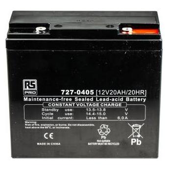 RS PRO Blei-Säure Akku AGM 12V 20Ah (20000 mAh, 12 V) (7270405)