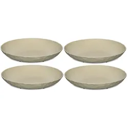 Koziol Suppen- & Pastateller Club 4 Stück, Sand, Teller, Beige, Braun