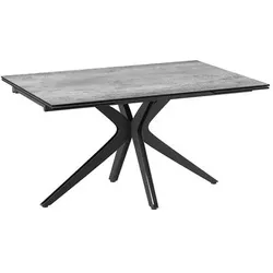 Akante Esstisch mit Auszug Influence 150/230 x 100 cm Keramik Silver 150