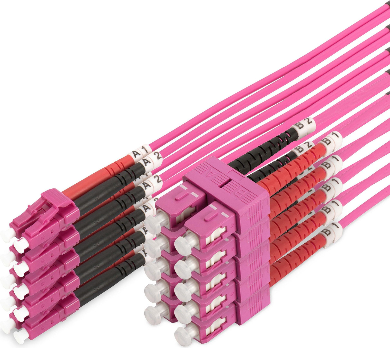 Selius Glasvezelkabel OM4 LC naar SC - 5 stuks - 3 m