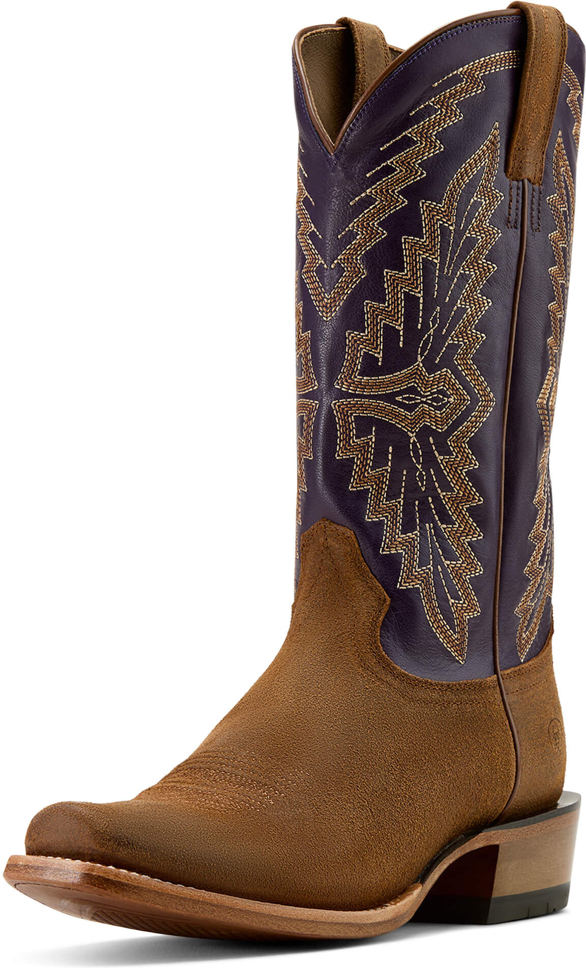 Men's Futurity Showman Cowboy Boots in Foothill Brown Roughout Violet, Size: 8 D / Medium by Ariat