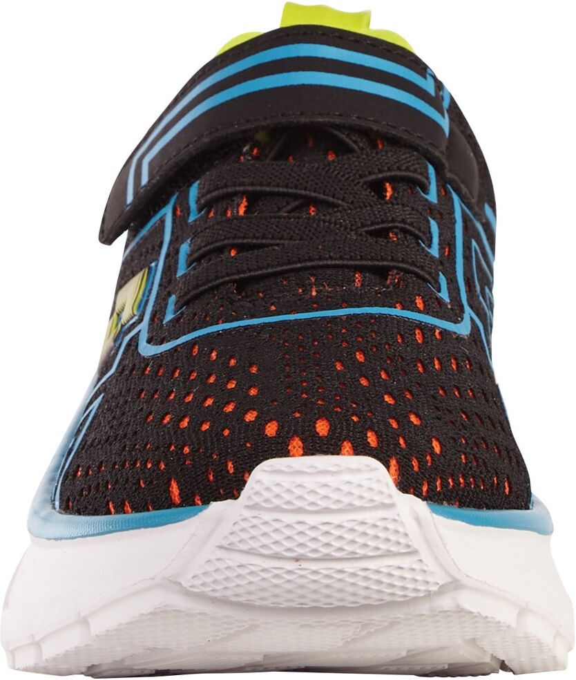 Sneaker LOTTO, Jungen, Gr. 25, schwarz (schwarz, aqua), Kunstfaser, mehrfarbig, Schuhe Sneaker, - einfaches Handling dank Elastik-Schnürung