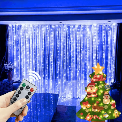 Inspire Curations 8 Mode USB Garland Fairy Lights blue 6x3m 600leds