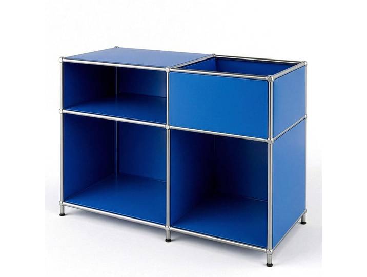 Floordirekt Sideboard Concept Epure Mk-030, Blau, Metall, 88x65x40 cm, stehend, Wohnzimmer, Kommoden & Sideboards, Sideboards