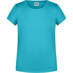 James & Nicholson Mädchen Bio T-Shirt 8007G pacific XS