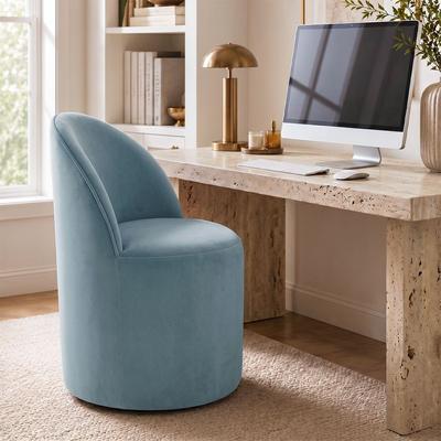 Housely Upholstered Velvet Office Chair with Wheels
