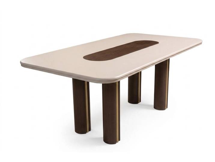 JVmoebel Esstisch Braun-Beiger Esstisch Designer Esszimmertische Holztische Möbel, Made in Europa