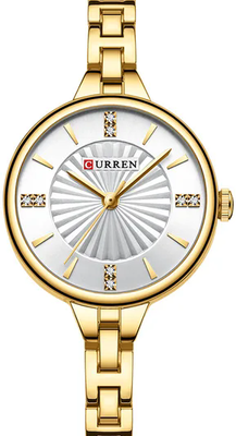 Friendly Fresh Finds Elegant Womens Minimalist Quartz Watch Waterproof Stainless Steel Business Wristwatch For Ladies gold White