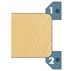 Felder Ersatzmesser 20 x 21 x 2 mm, Radius 6 mm oben, 1 Paar