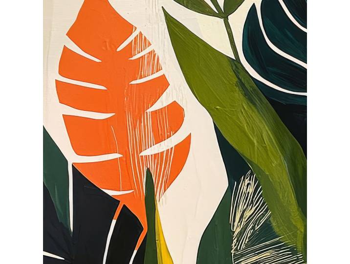Wandbild 45x45 Tropicale Feuille