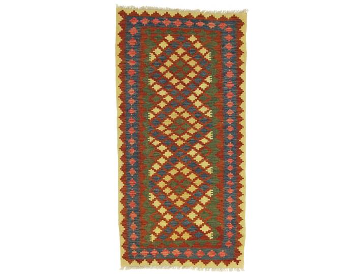 Kelim Afghan Teppich 100x201 Handgewebt Orientteppich Läufer Wolle