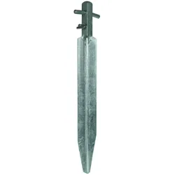 Dehn 634145 ErdungsspieÃ Profilstahl/tZn L450mm m. Schraube u. Flügelmutter M8, Elektronikzubehör + Gehäuse, Silber