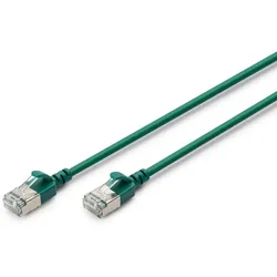 Digitus CAT 6A F-FTP Slim Patchkabel, 0,3m, Grün