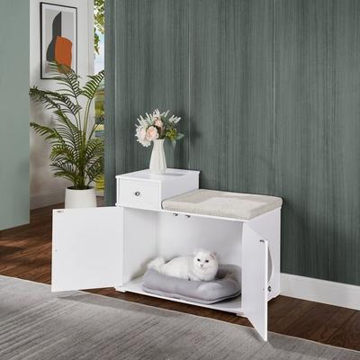 JESONVID Cabinet Litter Box Hidden, Cat House