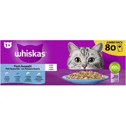 Whiskas Multipack Jumbo Pack 1+ Fisch Auswahl in Gelee 1x6.8 kg