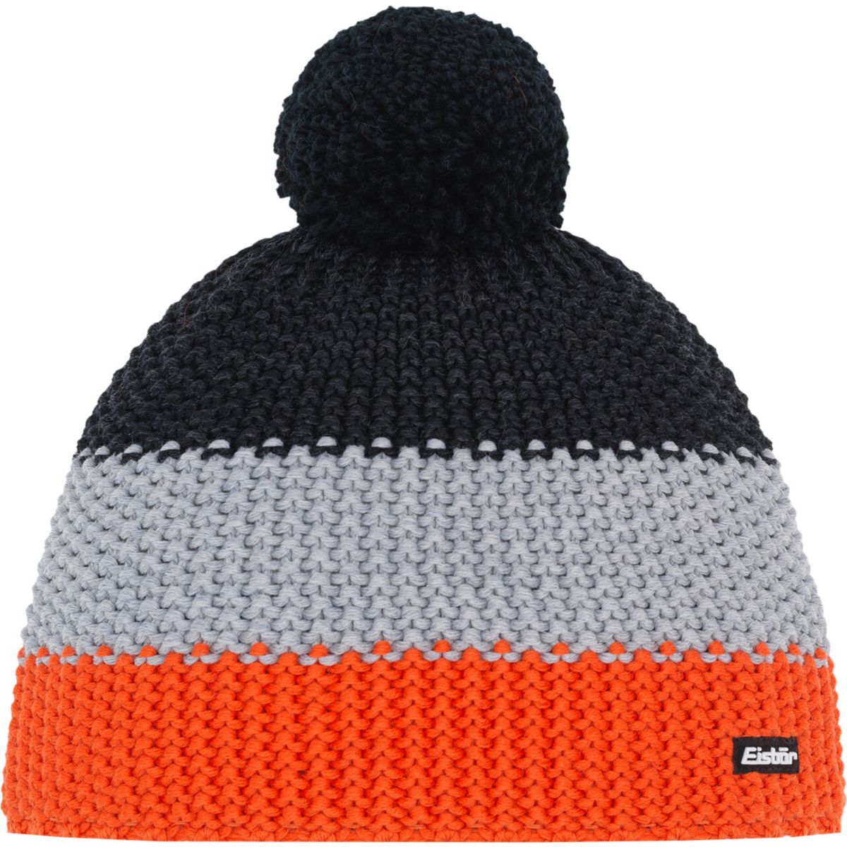 Eisbär Star Pompon Mütze Kids d.orange-hellgrau-schwarzmele (054) 407165-054