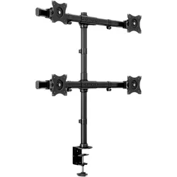 Multibrackets MB Monitorhalter Basic Quad (Tisch, 27", 10 kg), Monitor Halterung, Schwarz