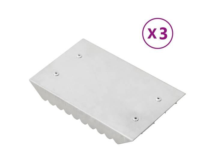 vidaXL Striegel 3 Stk. Silbern Aluminium