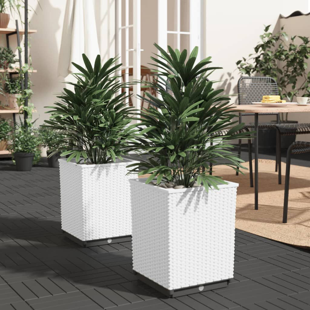17 Stories Ornela Outdoor Planter Box White 37cm H X 30cm D