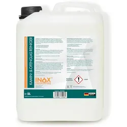 INOX Kamin- und Ofenglas Reiniger Kanister 5 L  schonende Reinigung der stark verschmutzten Sichtscheiben