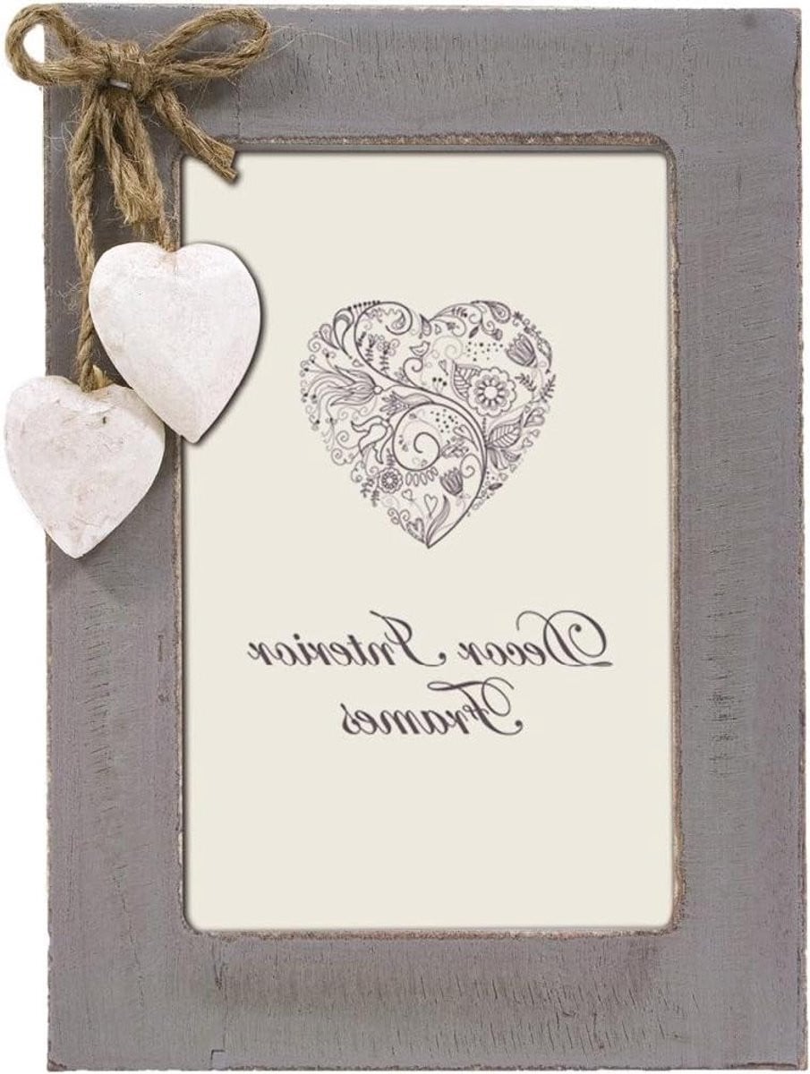 Decoratieve houten fotolijst in grijs, 20 x 30 cm