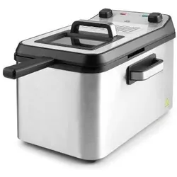 Lacor Intact, Fritteuse, Silber, Schwarz