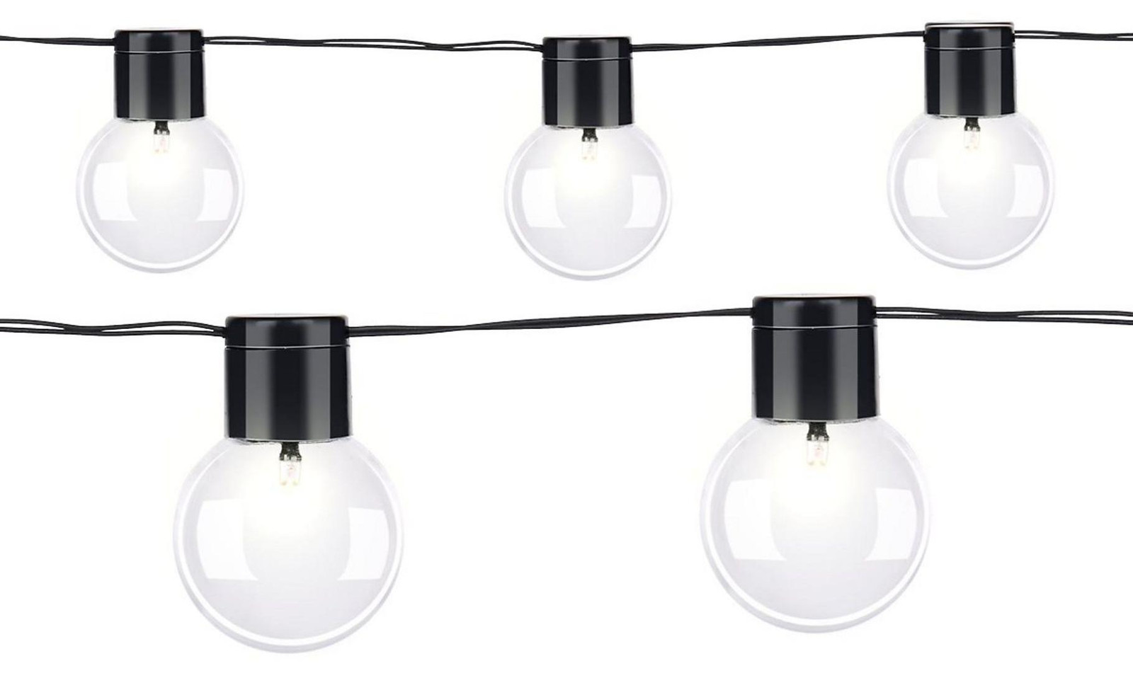 Grundig Solar Lichtsnoer 4,85 m - LED Tuinverlichting op Zonne-energie met Automatische Dag/Nacht Sensor - Cool White