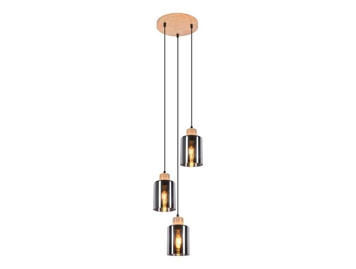 Suspension en verre gris 22x12x146.5cm e27