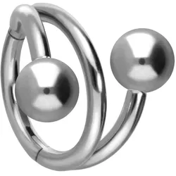 Titan Segmentring Clicker mit Innengewinde 3 RINGE + 2 KUGELN