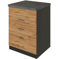 Held Küchenunterschrank ca. 60cm Eiche/Anthrazit