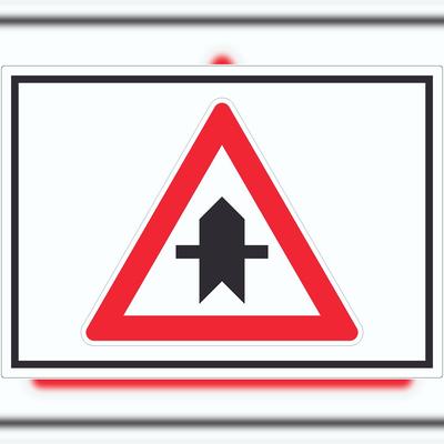 HB-Druck Vorfahrt nächste Kreuzung/Einmündung Symbol Aufkleber A5 (148x210mm)