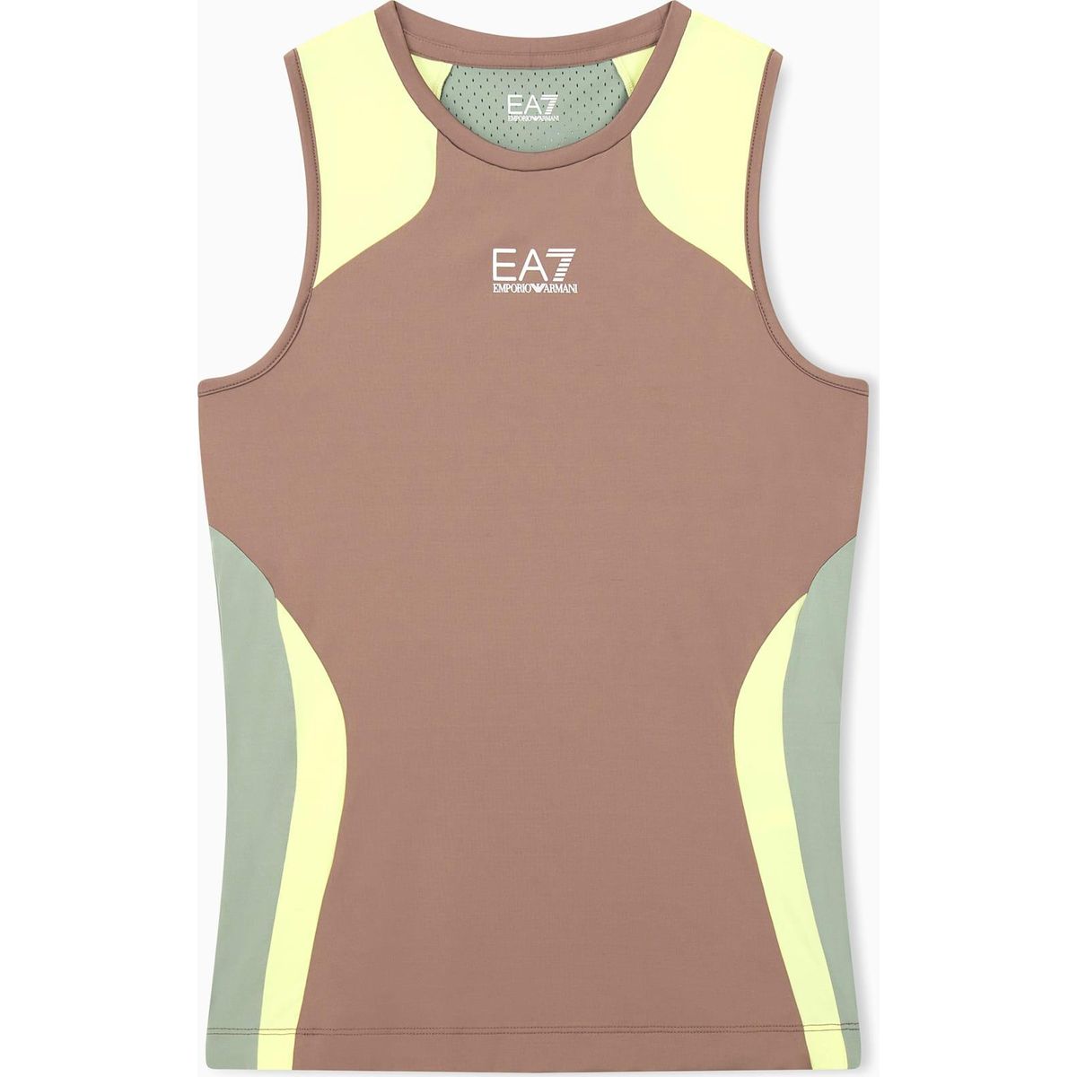 EA7 Tennis Pro Tank - Tennis Pro Tank deep taupe/green/lime (M6371) S 7W001317 AF14524-M6371-S