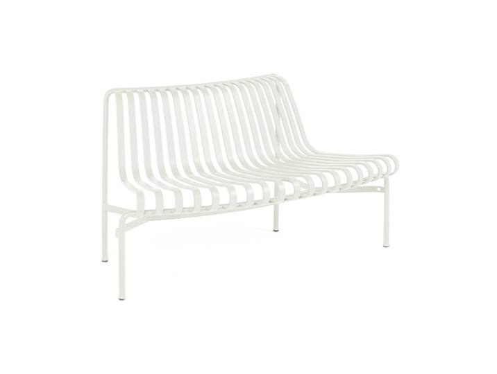 HAY Palissade Dining Parkbank mit ausgestellter Rückenlehne Cream white