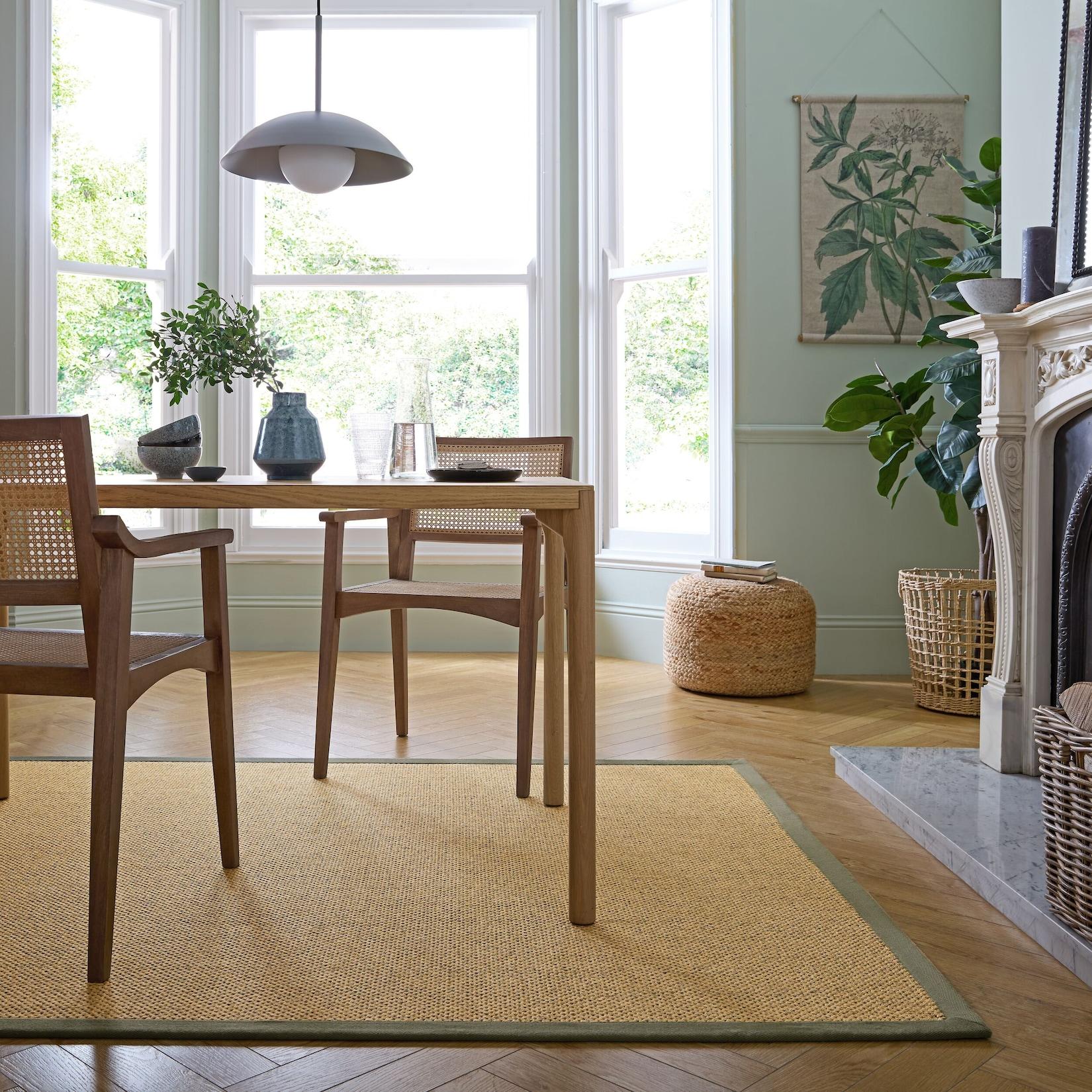 Outdoor-Teppich Bordüre Natur-Grün 120 x 170 cm - KEER Kadima Design