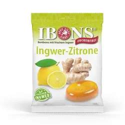 IBONS Ingwer Zitrone o.Zucker Tüte Lutschbonbons 75 g