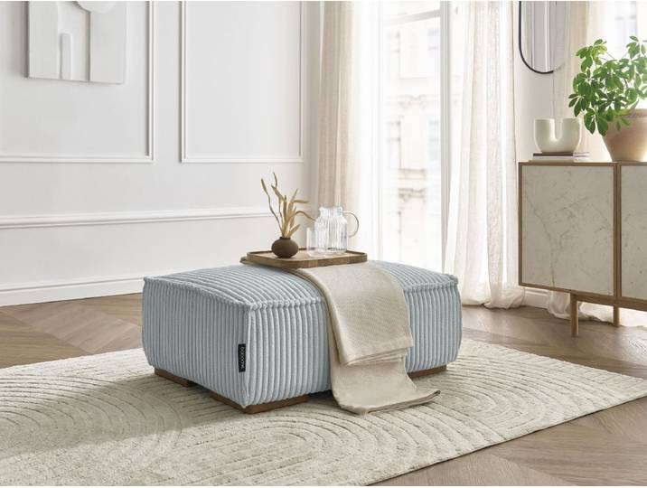 Pouf CHELSEA gros côtelé doux