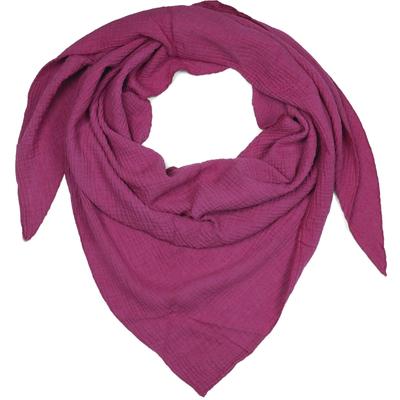 Dreieckstuch STYLEBREAKER "Musselin Dreiecktuch Einfarbig", Damen, lila (violett), Obermaterial: 100% Baumwolle CO., Modisch, Modetücher